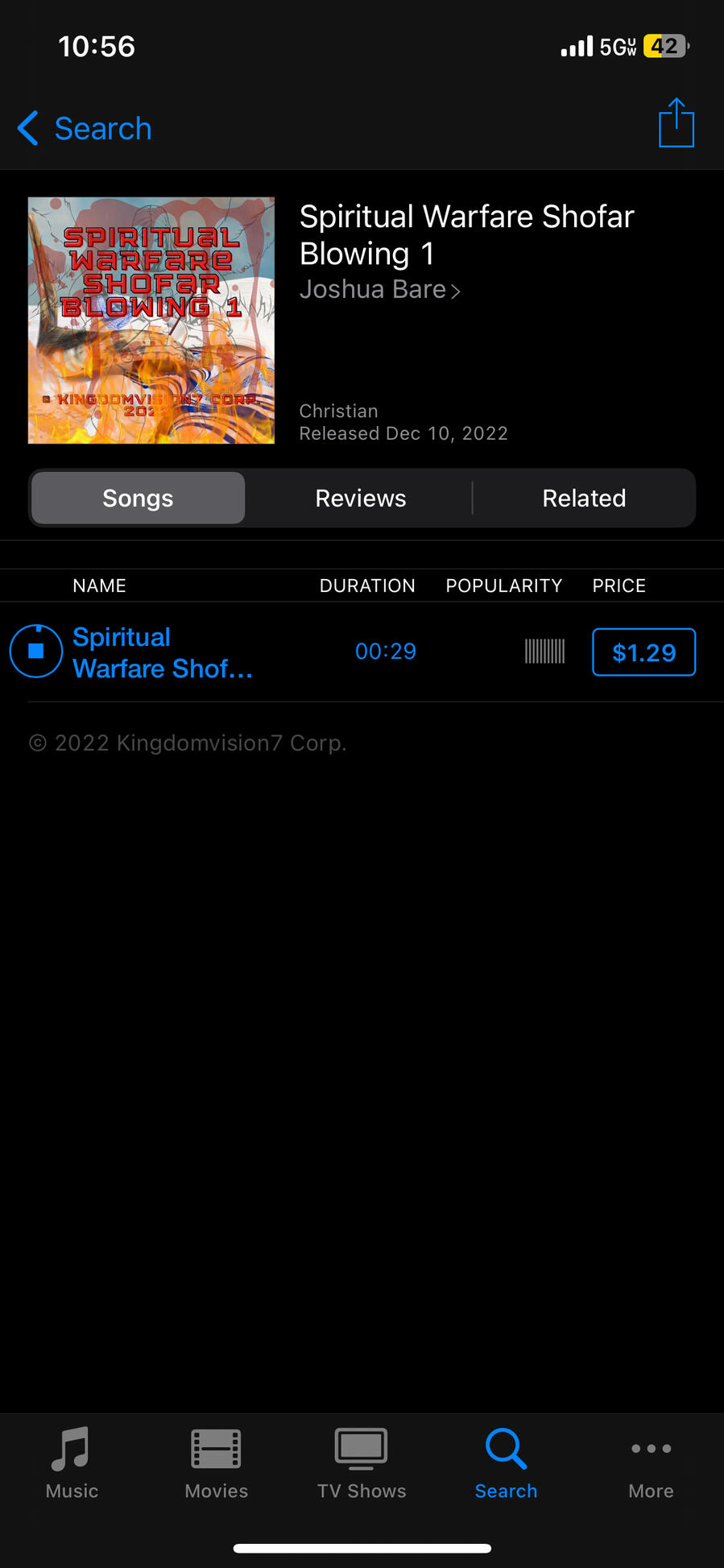 iTunes Ringtones | Spiritual Warfare Shofar Blowing 1 | Kingdomvision7 Corp.